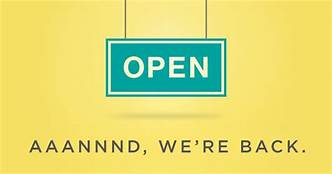 Reopening Thursday 9th July 2020