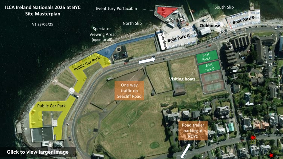 ILCA Ireland National Championship Site Map